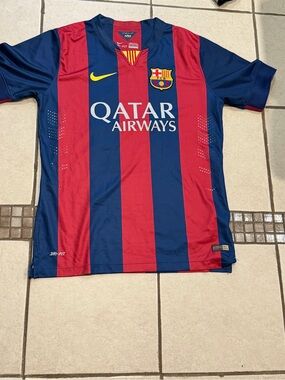 Nike men FC Barcelona Red & Navy Striped Jersey